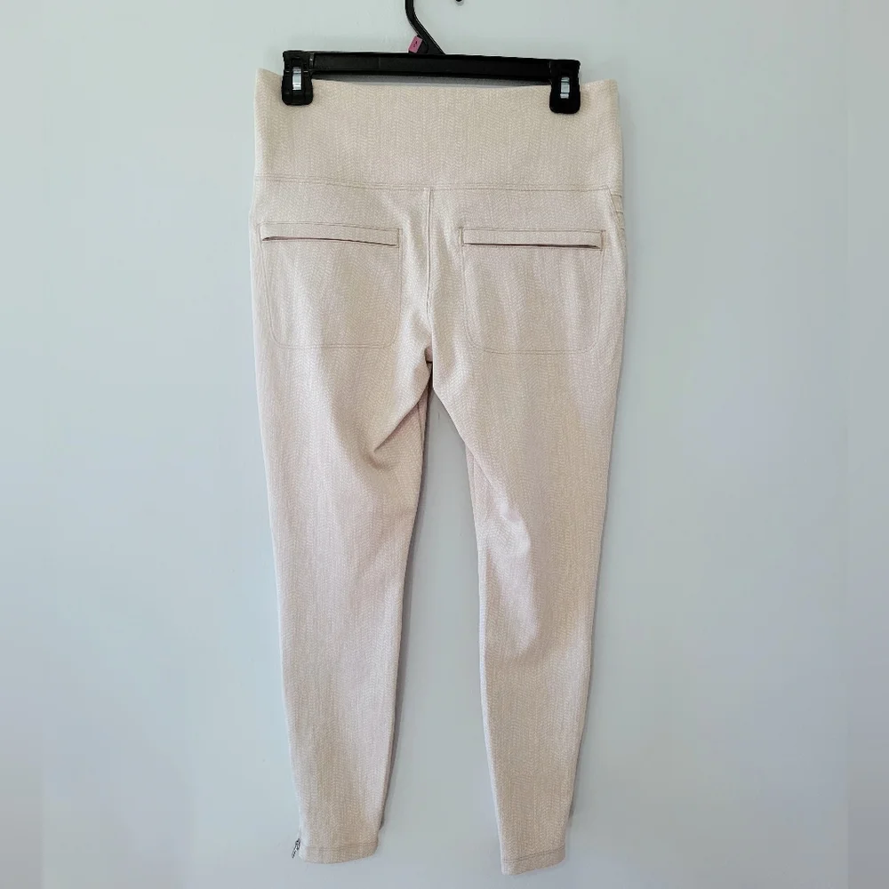 Athleta Delancey Textured Moto Tight EUC Size Medium, Zippered Pockets High Rise - Picture 10 of 15